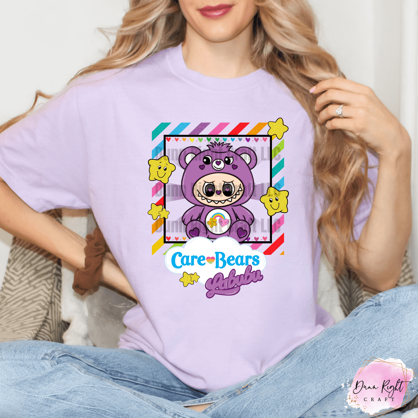 Care Bears x Labubu Tee – Rainbow Bear Shirt
