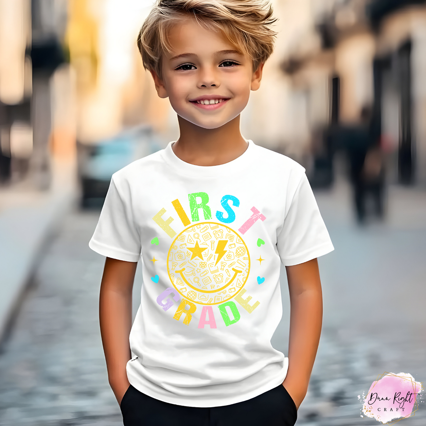 Colorful Smiley Face Shirt for kids