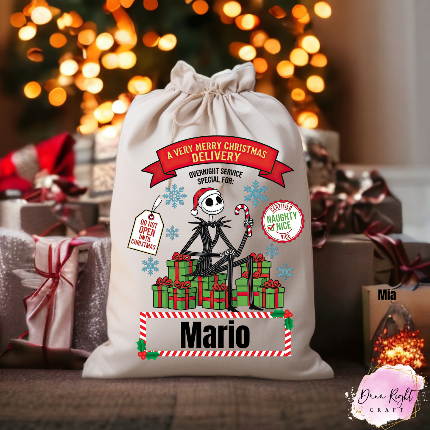 Jack Skellington Personalized Christmas Sack