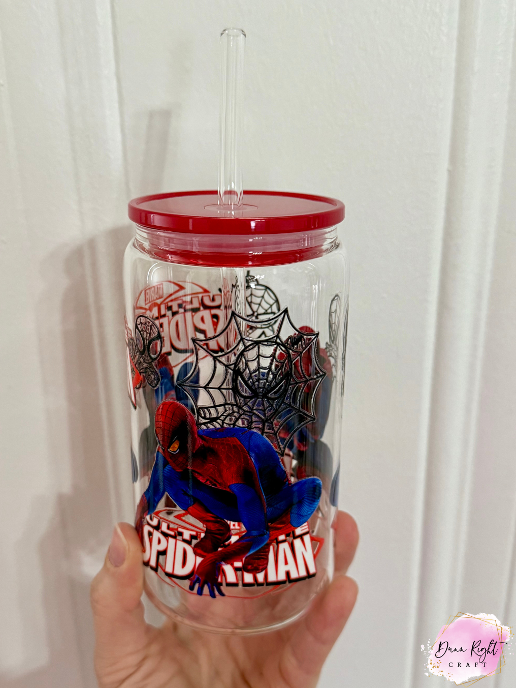 Spiderman 16 oz Libby Cup - Dunn Right Craft