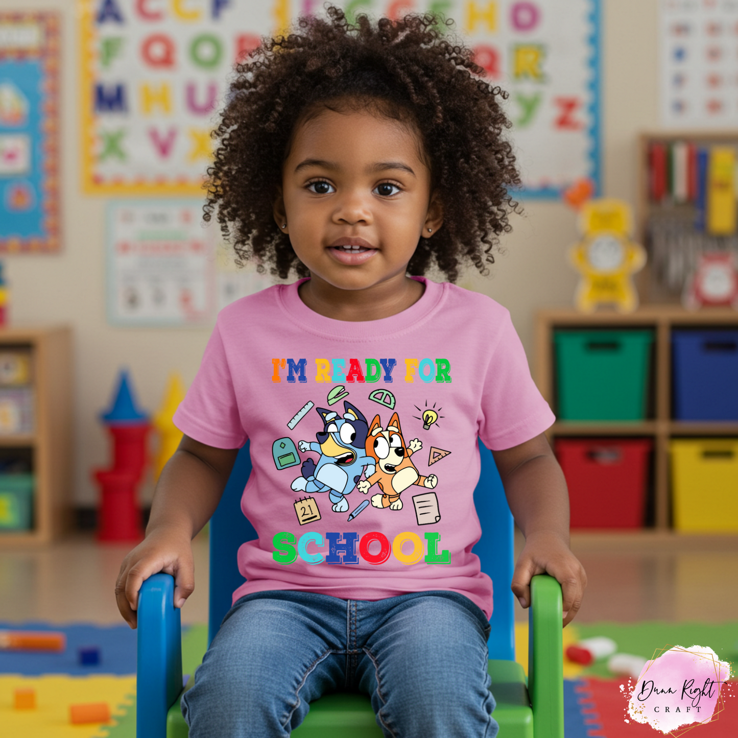 Bluey Back to School Shirt – I’m Ready for School Tee for Kids