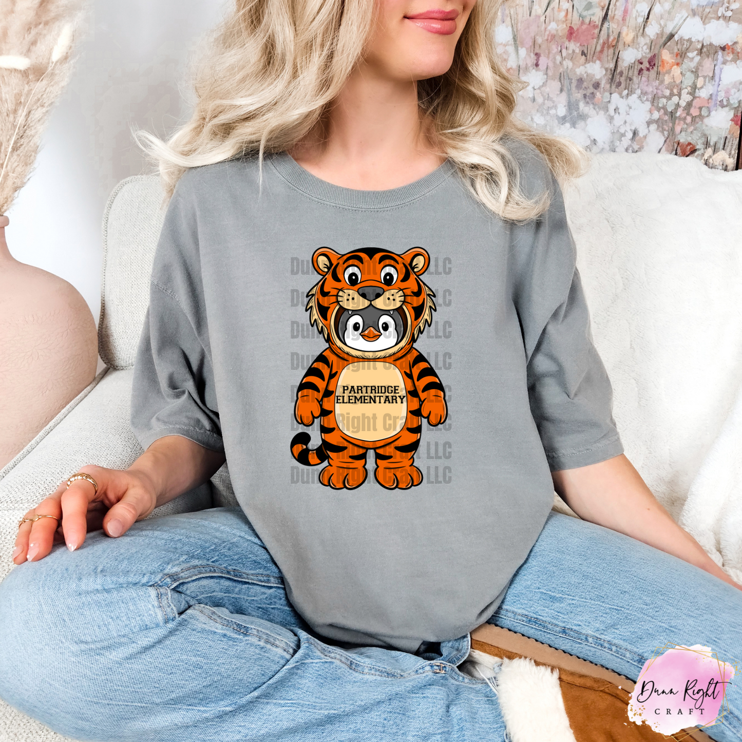 Custom Partridge Elementary Tiger Mascot Shirt / School Spirit Tee