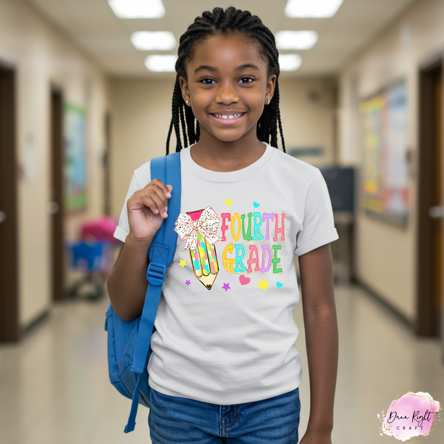 Personalized Back to School Shirt with Bow & Pencil – Girls First Day Tee