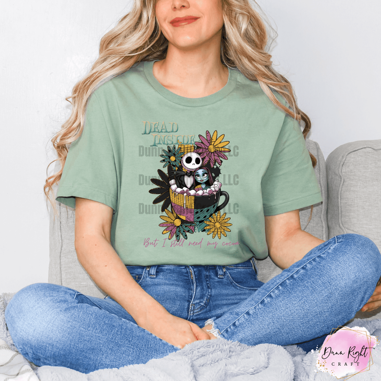Dead Inside But I Still Need My Coffee Tee / Jack & Sally Coffee Cup Shirt