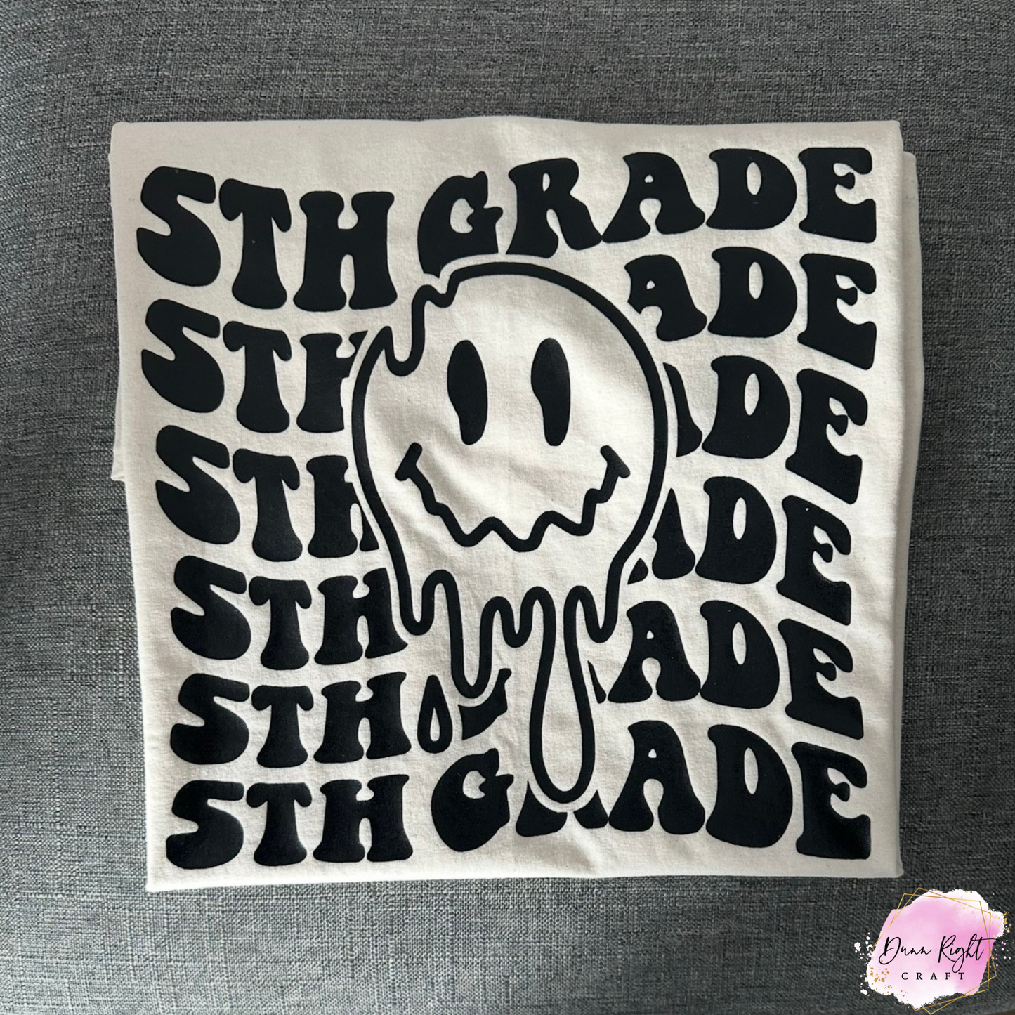 Drippy Smiley Face Back to School Tee for Kids