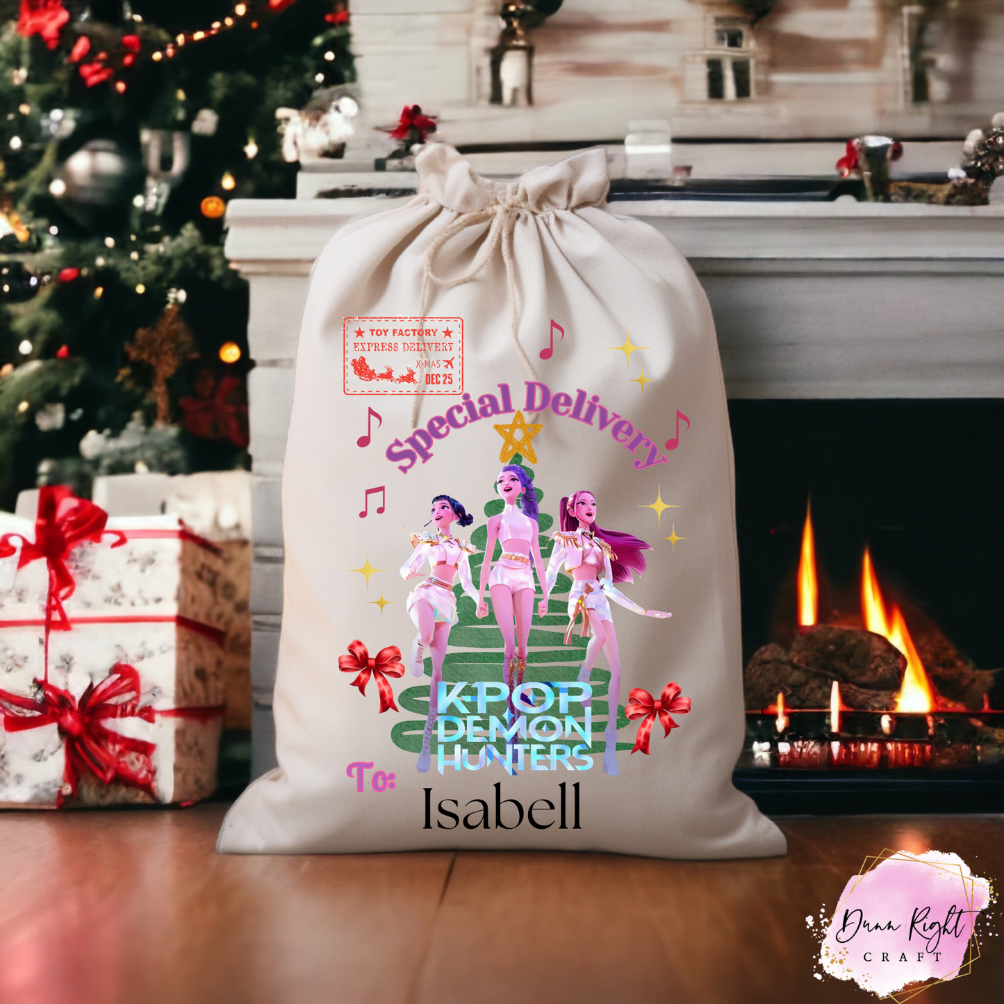 K-pop Demon Hunters personalized Christmas Sack