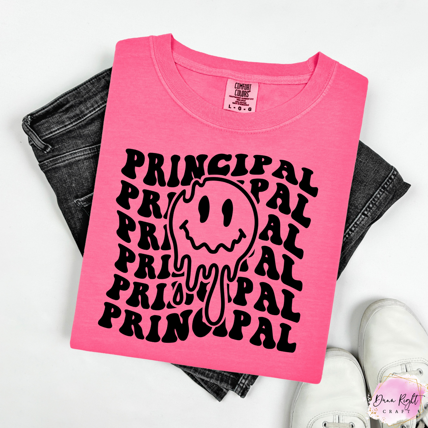 Drippy Smiley Principal Shirt – Back to School Graphic Tee