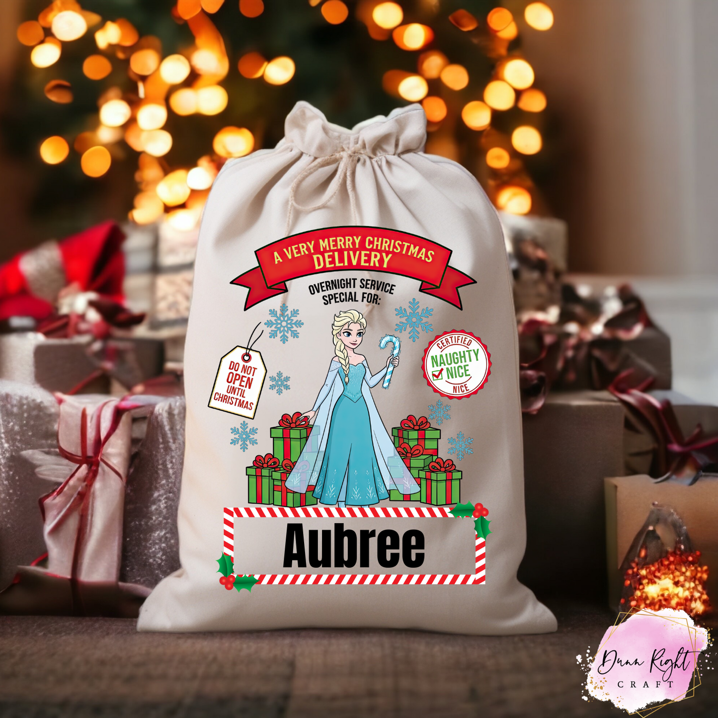Frozen Princess Personalized Christmas Sack