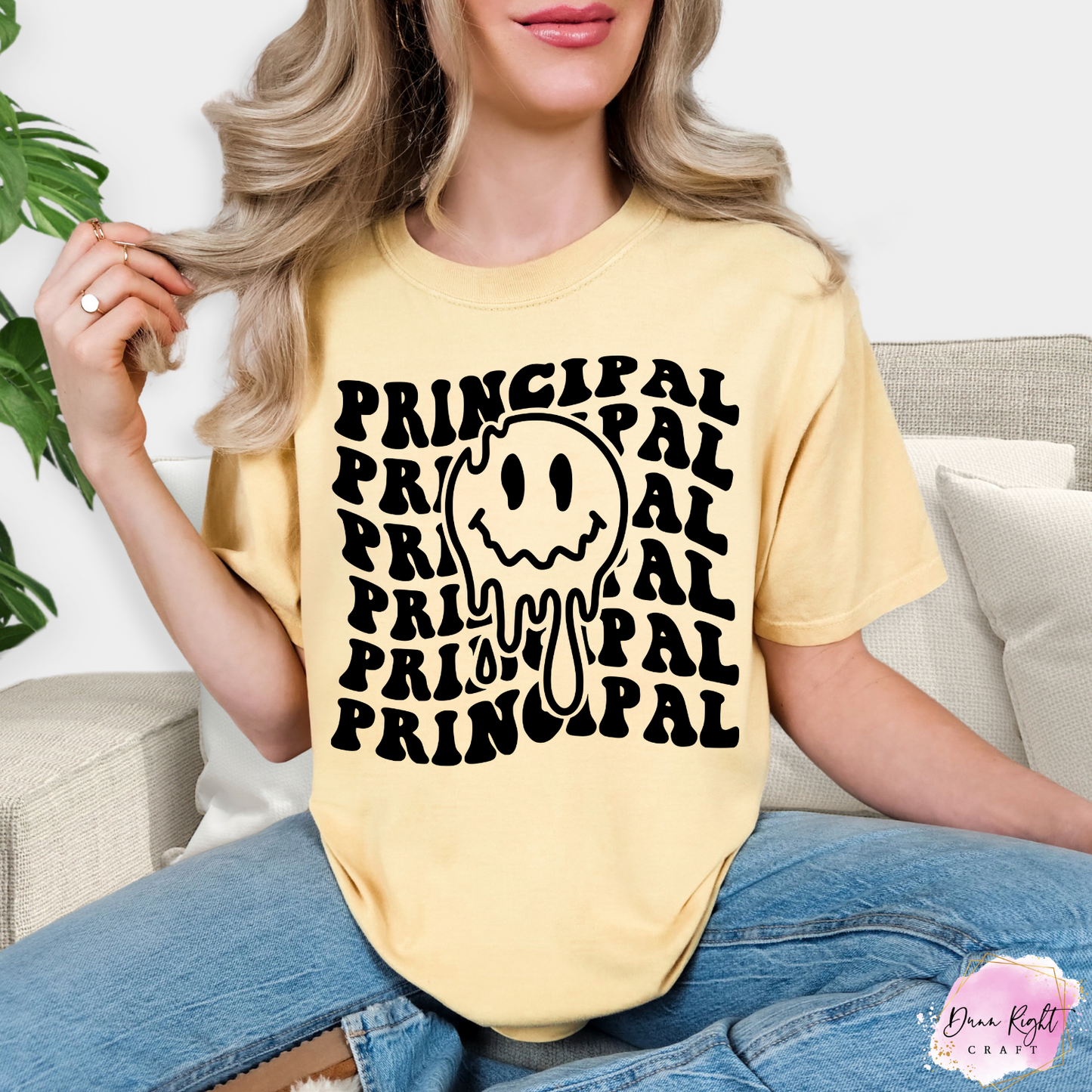 Drippy Smiley Principal Shirt – Back to School Graphic Tee