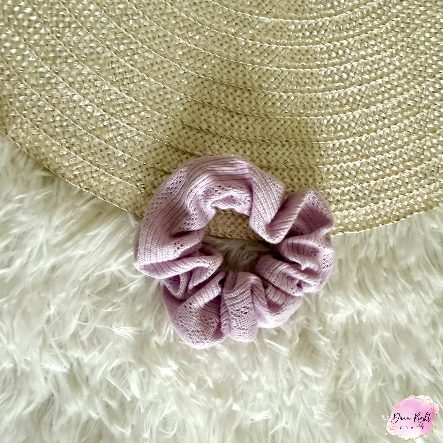 Purple Flowers Scrunchies