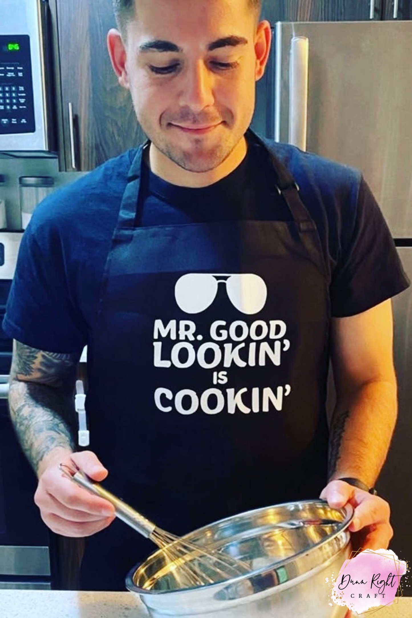 Mr Good Looking Is Cooking Adult Apron - Dunn Right Craft