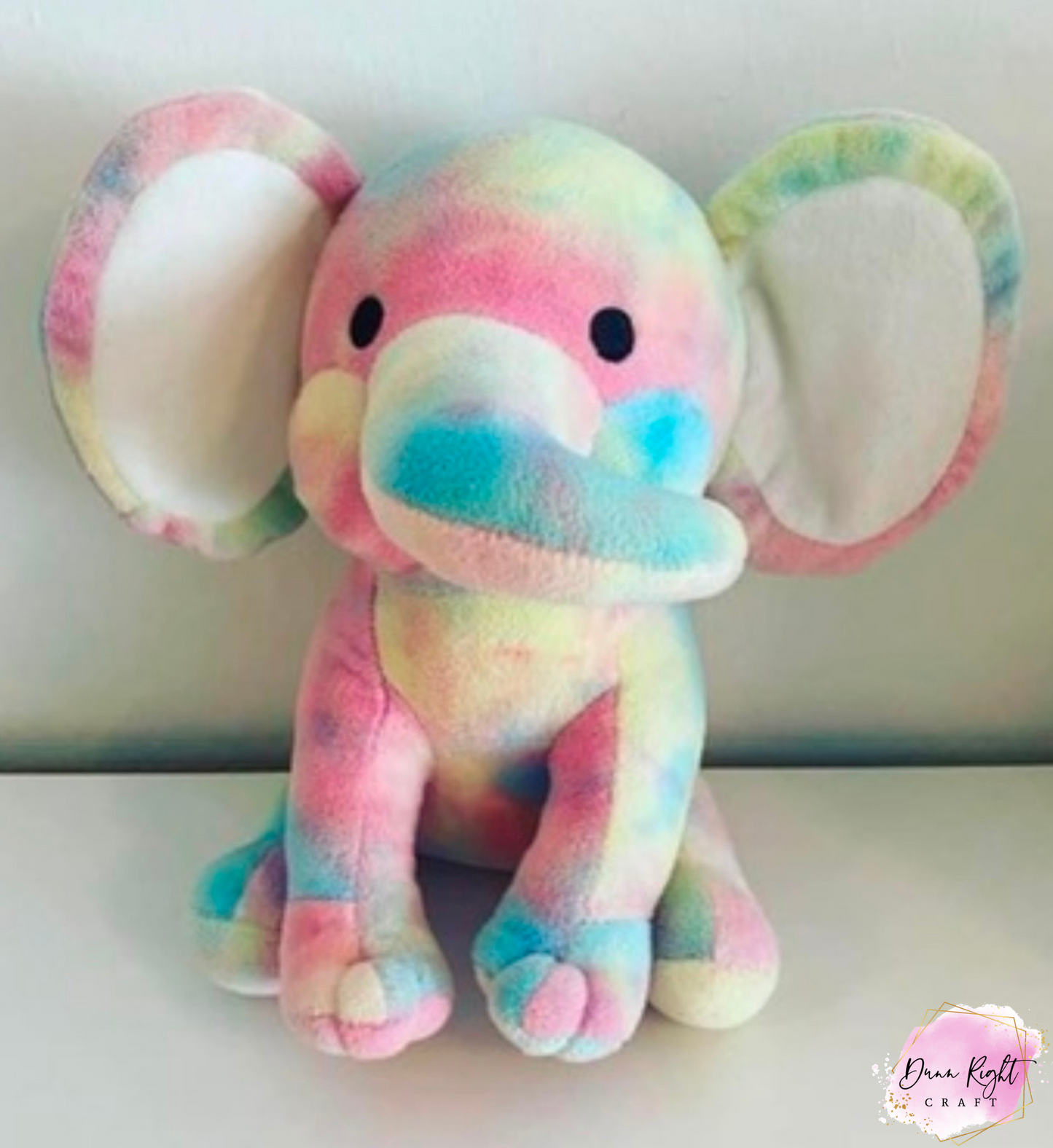 Rainbow Birth Stats Elephant - Dunn Right Craft