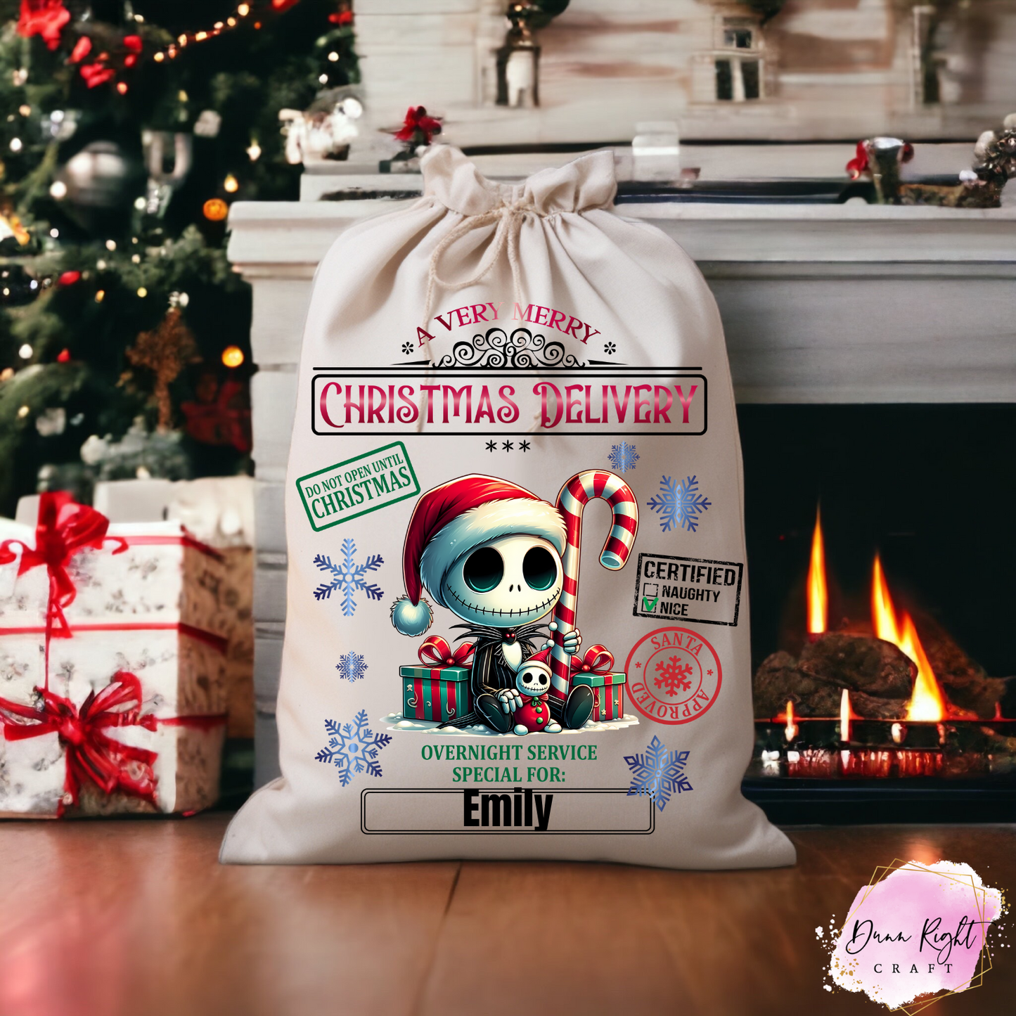 Jack Skellington Personalized Christmas Sack