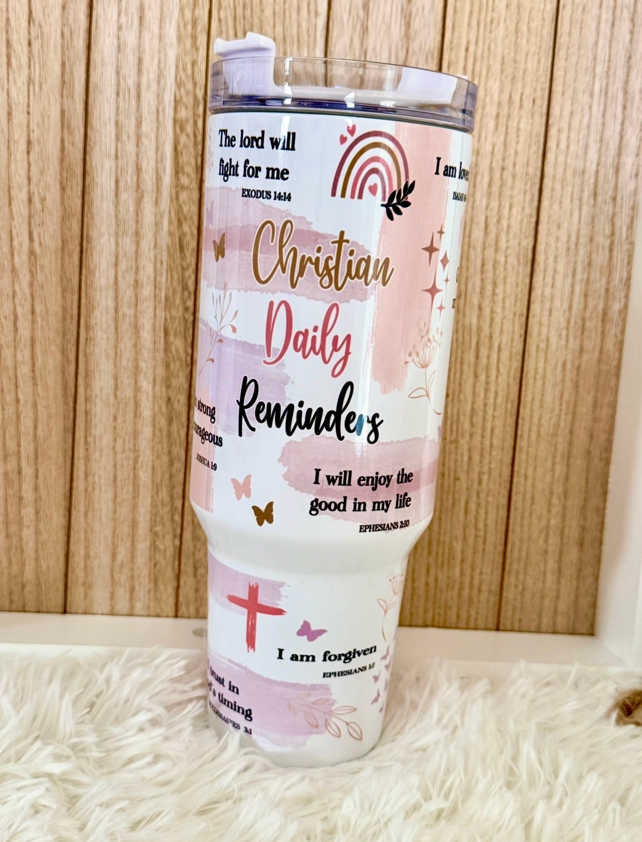 Christian affirmation 40 oz tumbler
