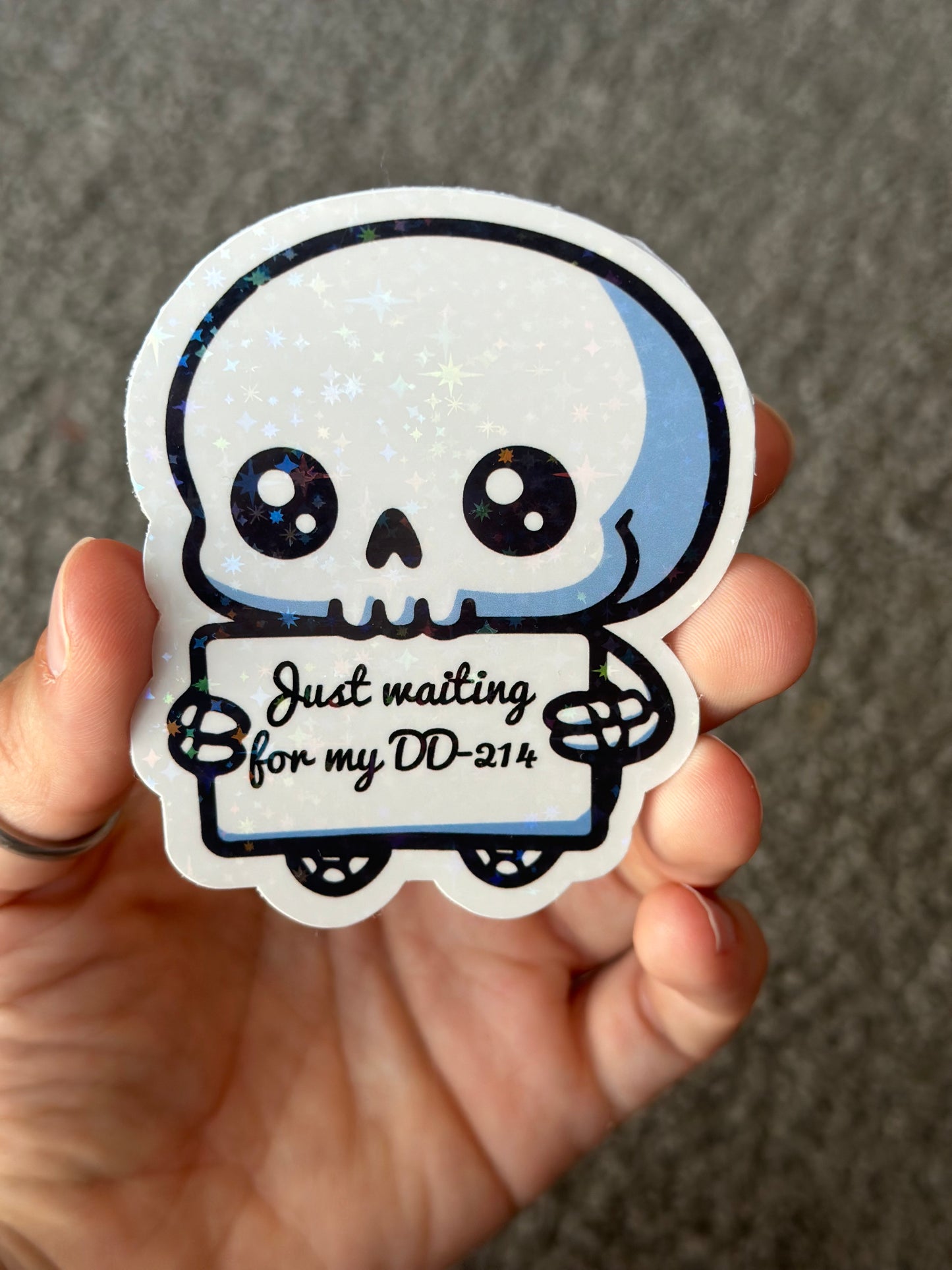 Just Waiting For My DD-214 Sticker - Dunn Right Craft