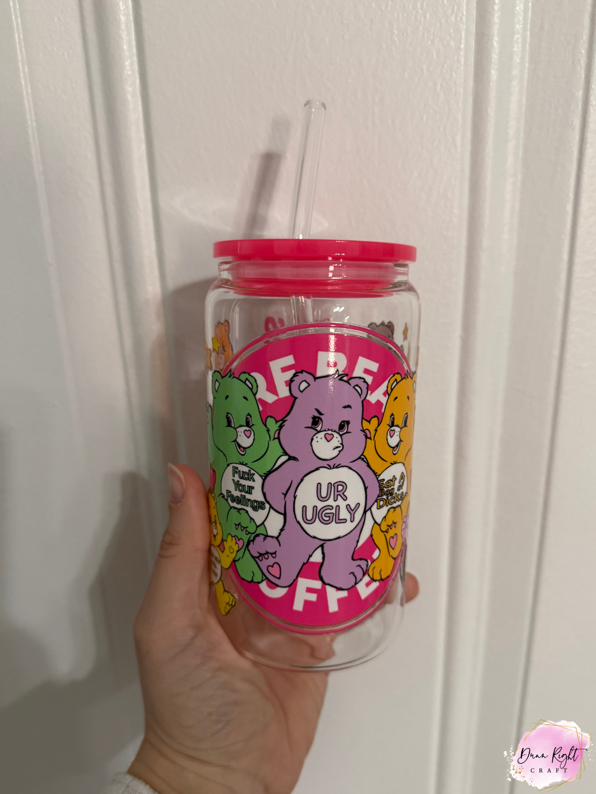 Care Bear 16 oz Libby Cup - Dunn Right Craft