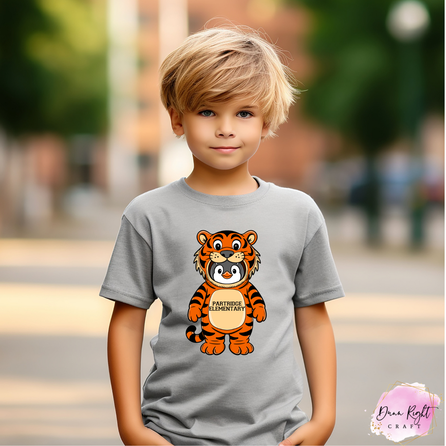 Custom Partridge Elementary Tiger Mascot Shirt / School Spirit Tee