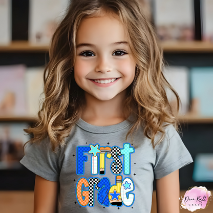 Personalized Back to School Shirt – Bold Star & Lightning Design Tee