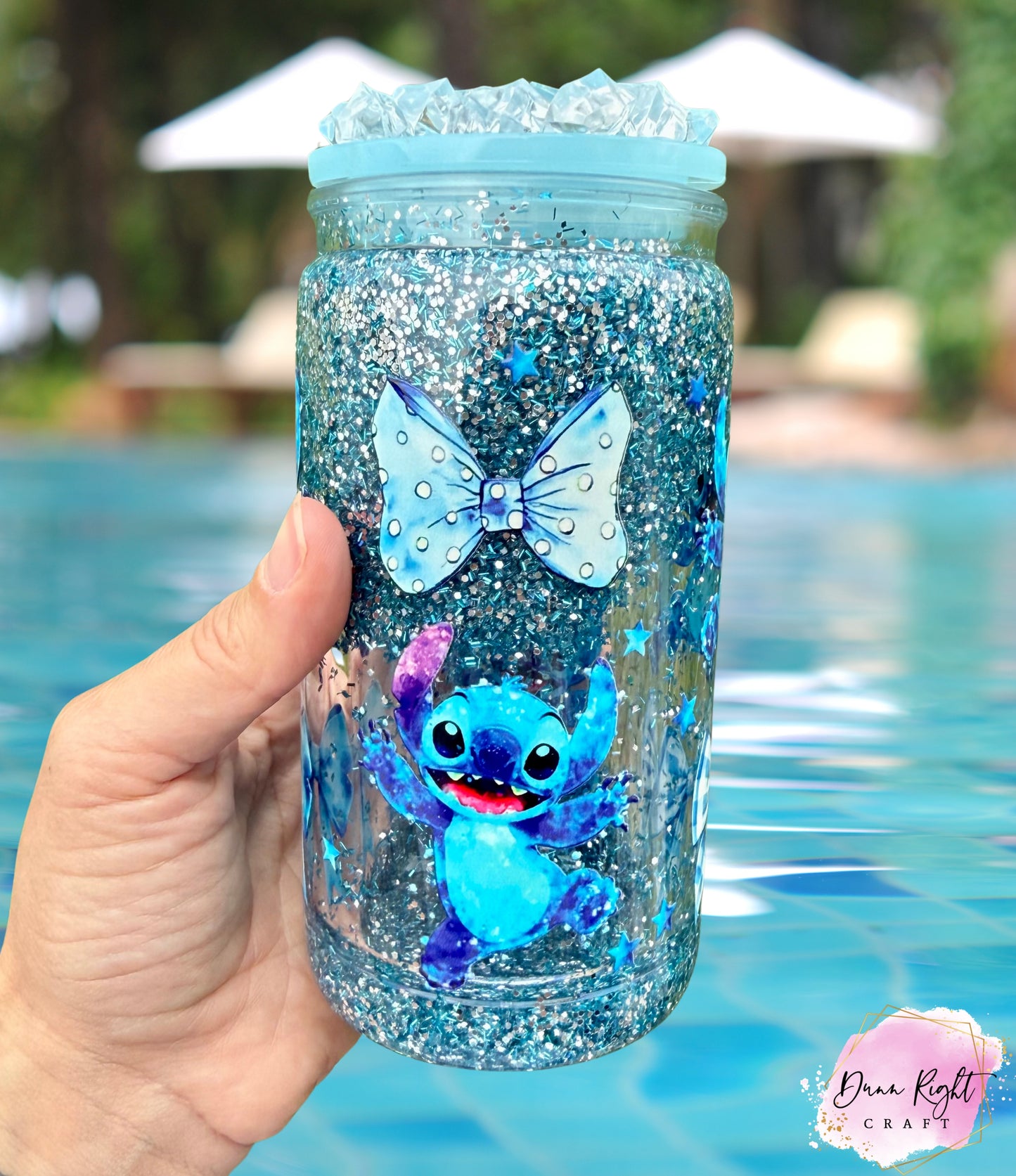 Stitch 16 oz Snowglobe Cup