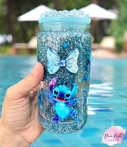 Stitch 16 oz Snowglobe Cup