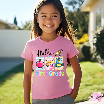 Personalized Back to School Shirt – Hello Design Tee for Kids