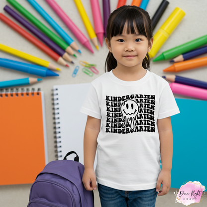 Drippy Smiley Face Back to School Tee for Kids