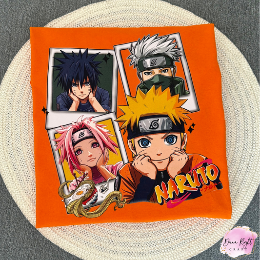 Team 7 Naruto Shirt – Anime Graphic Tee Featuring Naruto, Sasuke, Sakura & Kakashi
