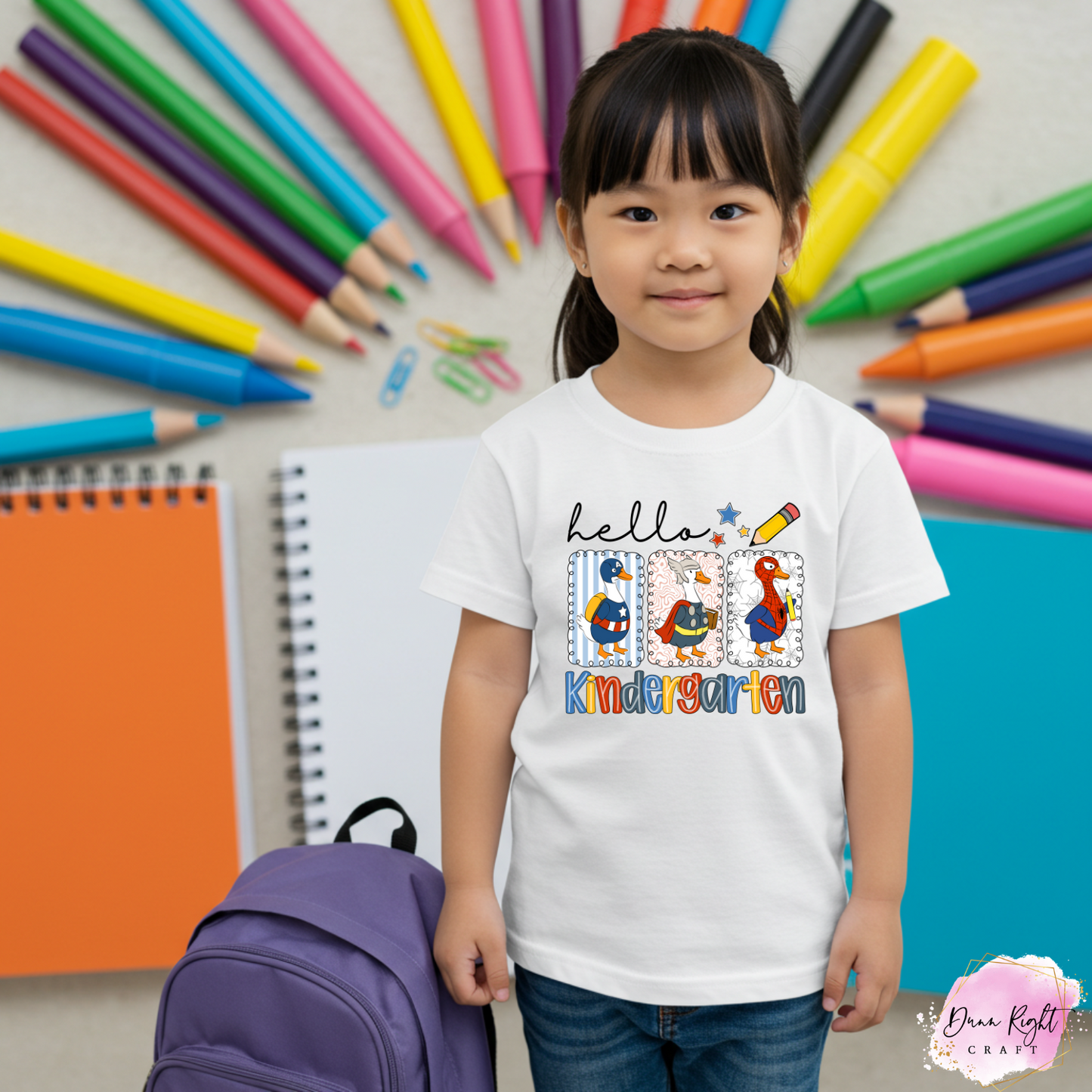 Superhero Duck Back to School Shirt for kids