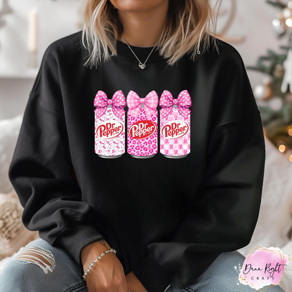 Dr Pepper Bow Cans Sweatshirt