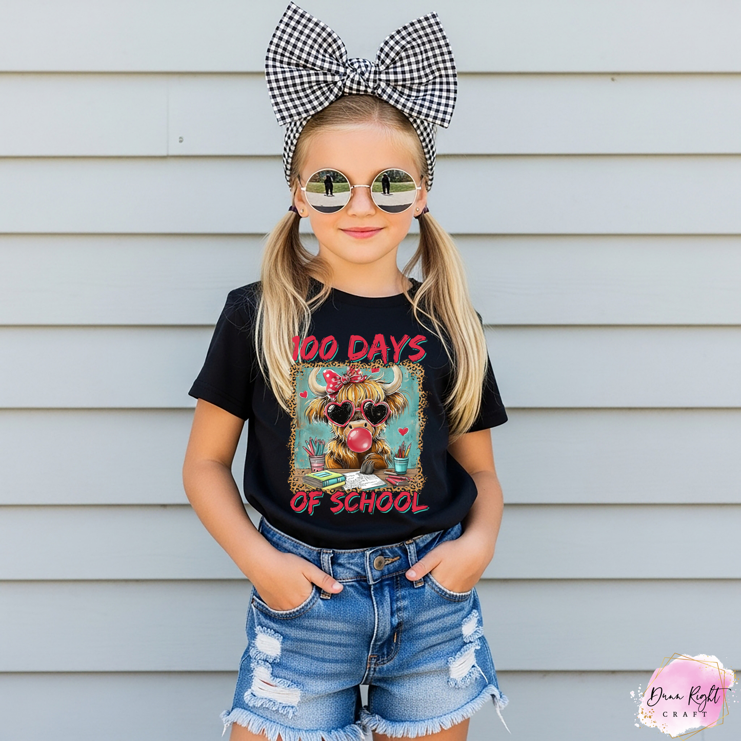 100 Days of School Cow Graphic Shirt - Dunn Right Craft
