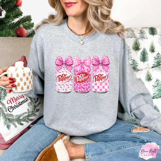 Dr Pepper Bow Cans Sweatshirt