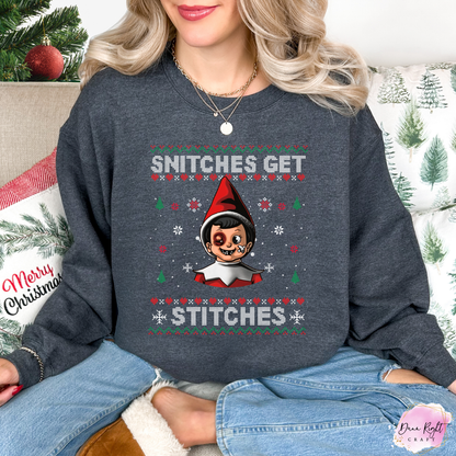 Snitches Get Stitches Christmas Sweatshirt