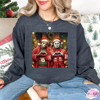 Horror Heart Hands Christmas Sweatshirt