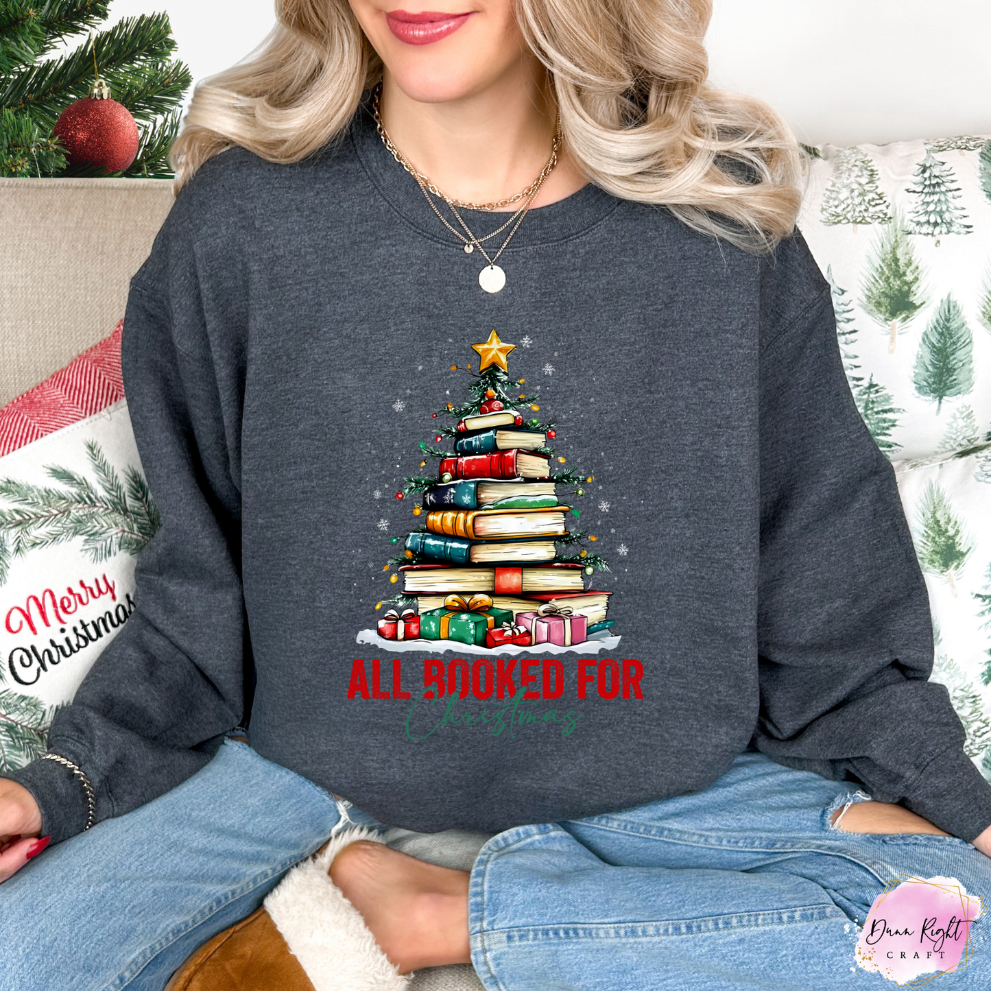 All Booked for Christmas Sweatshirt