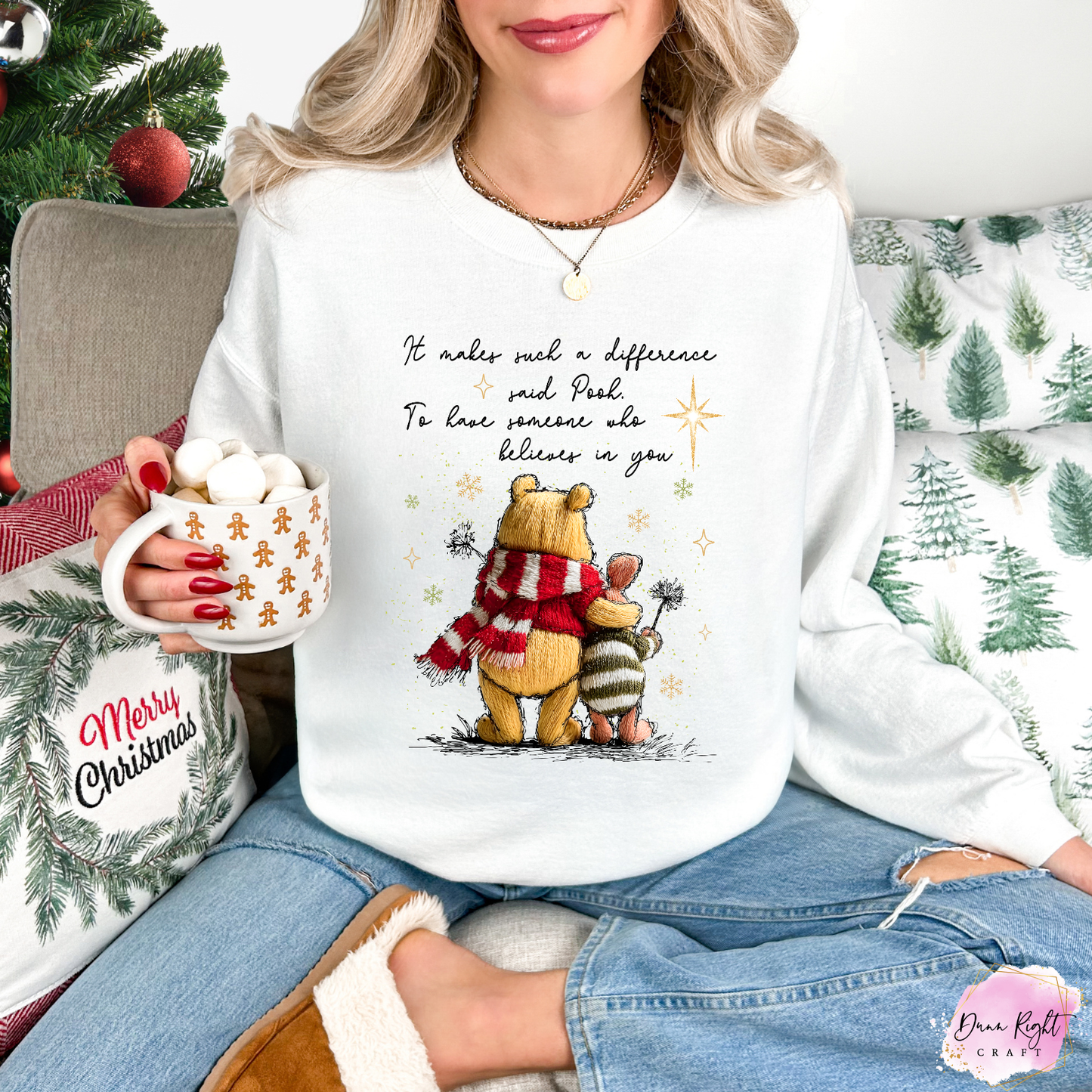 It Makes Such a Difference Said Pooh Sweatshirt