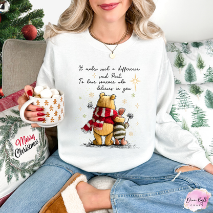 It Makes Such a Difference Said Pooh Sweatshirt