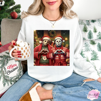 Horror Heart Hands Christmas Sweatshirt
