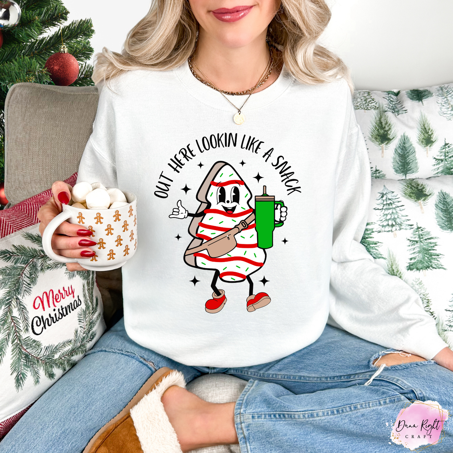 Out There Lookin’ Like a Snack Christmas Sweatshirt