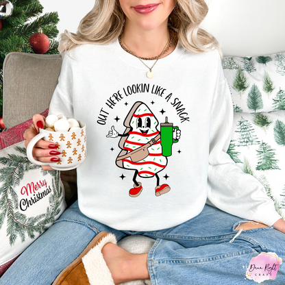 Out There Lookin’ Like a Snack Christmas Sweatshirt