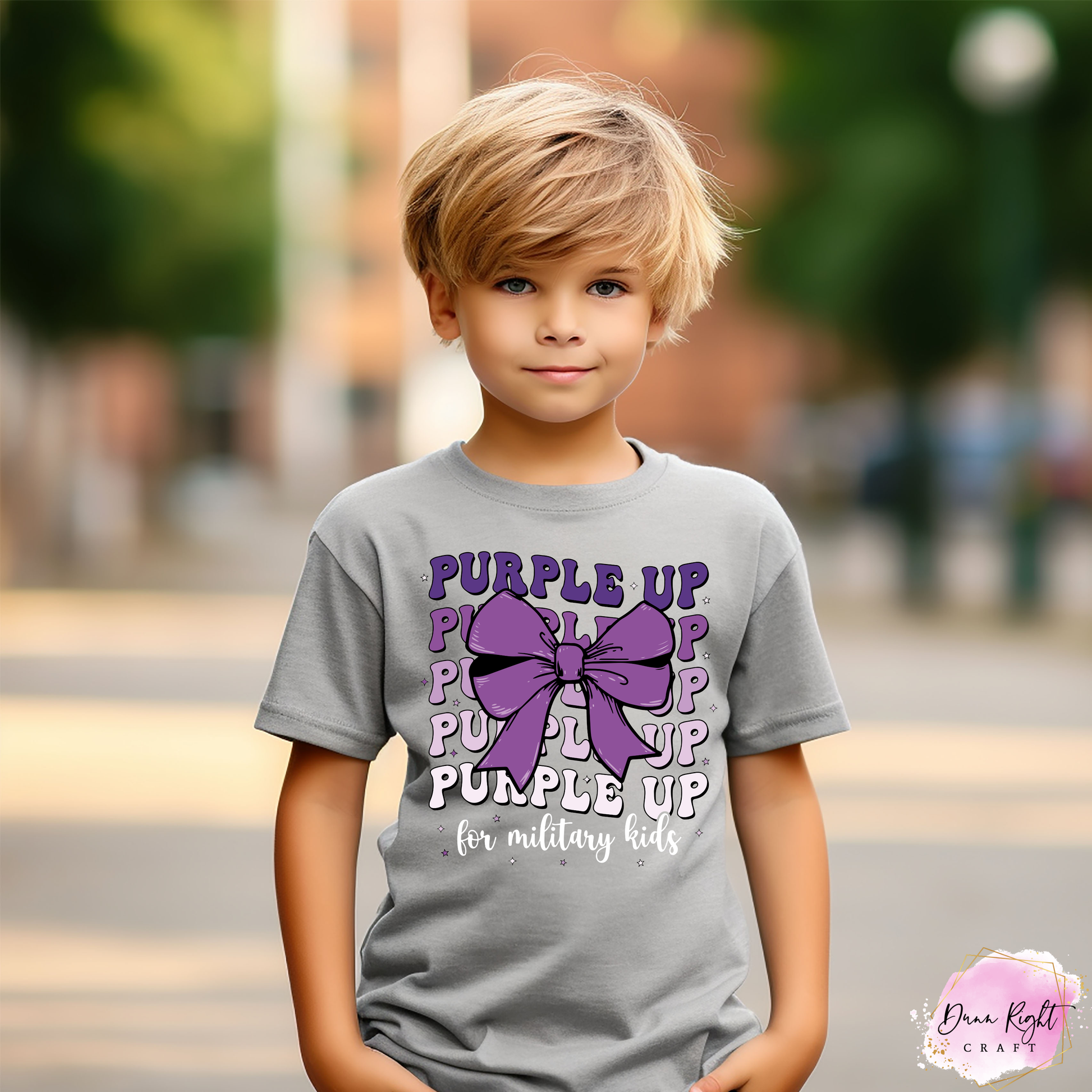Purple Box For Military Kids Shirt - Dunn Right Craft