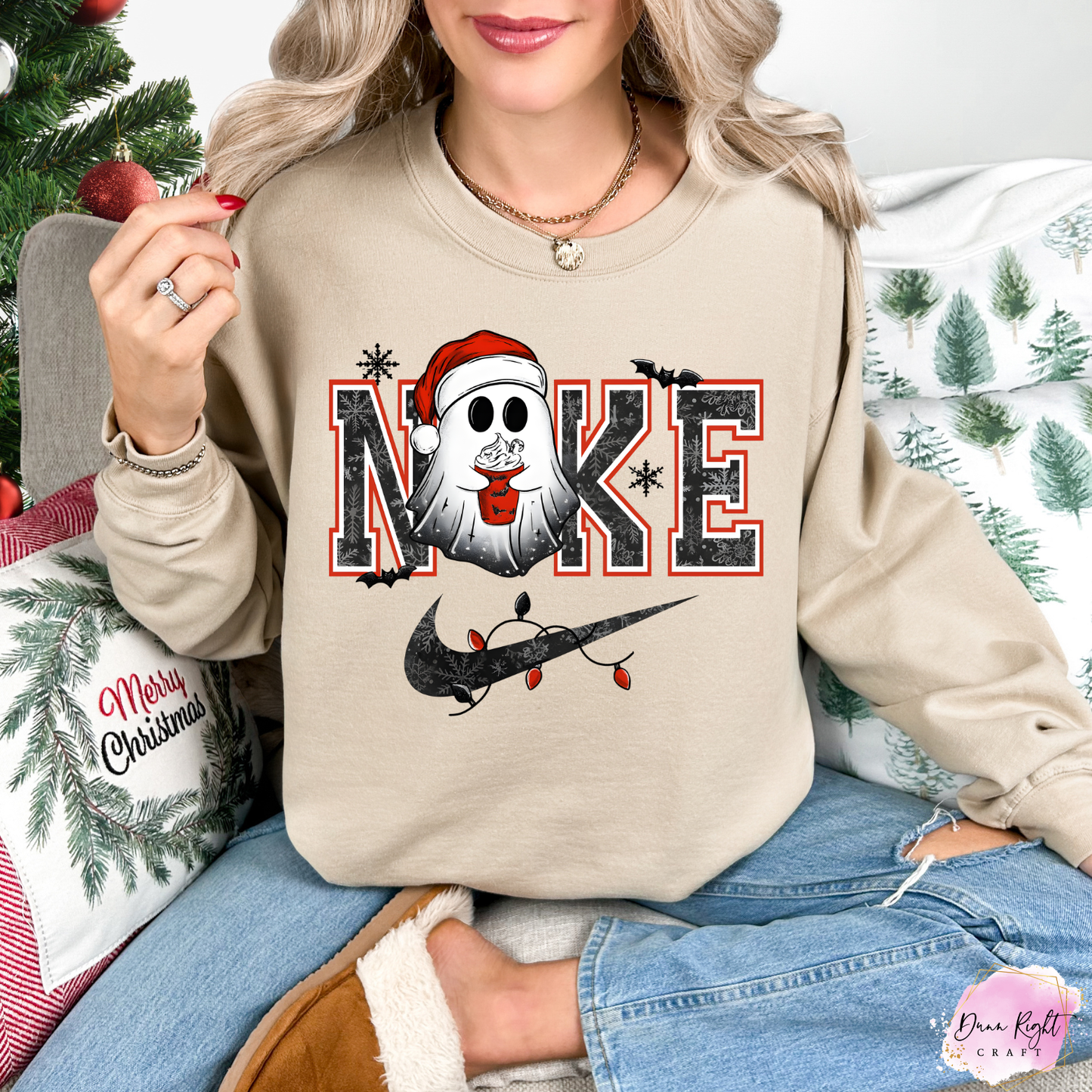 Christmas Ghost NIKE-Inspired Shirt