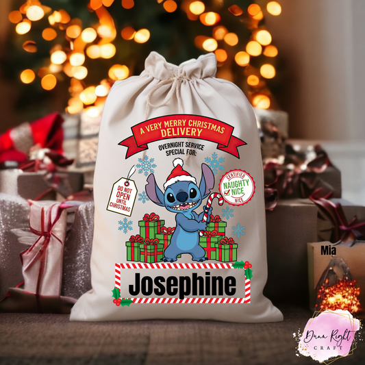 Stitch Personalized Christmas Sack