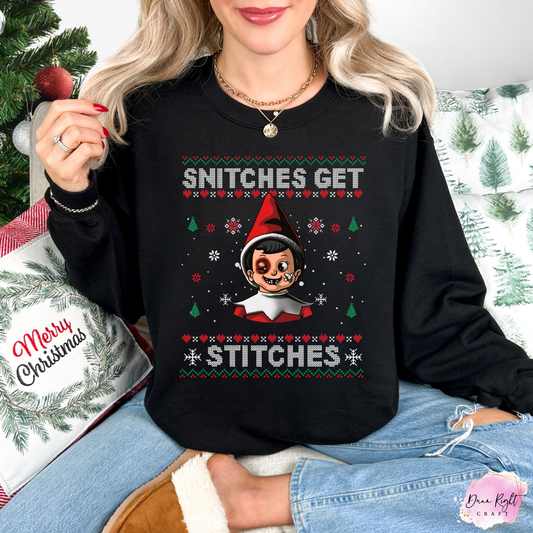 Snitches Get Stitches Christmas Sweatshirt