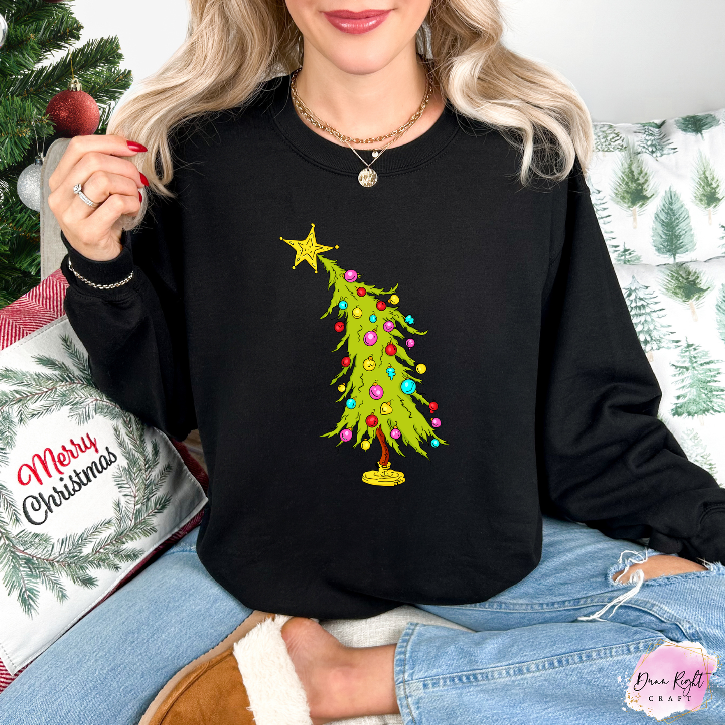 Whimsical Christmas Tree Crewneck