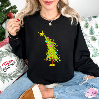 Whimsical Christmas Tree Crewneck