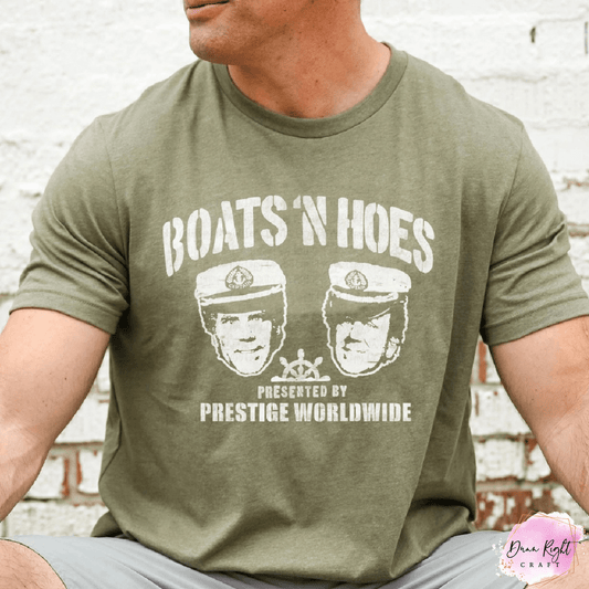 Boats ‘N Hoes Shirt | Funny Step Brothers Parody Tee by Prestige Worldwide