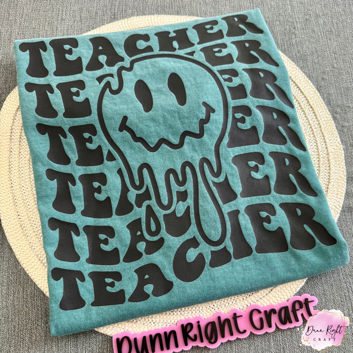 Drippy Smiley Teacher Shirt – Back to School Graphic Tee