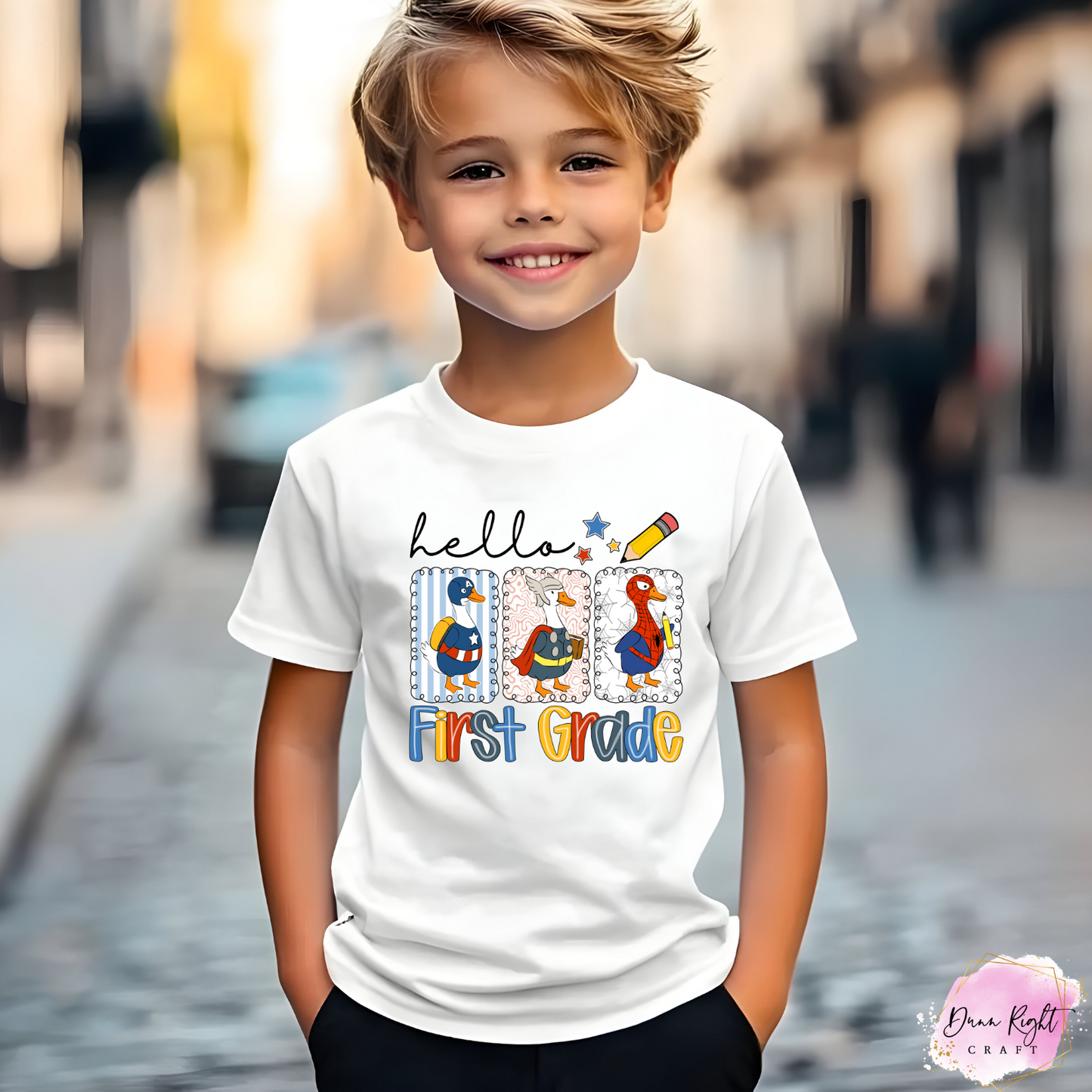 Superhero Duck Back to School Shirt for kids