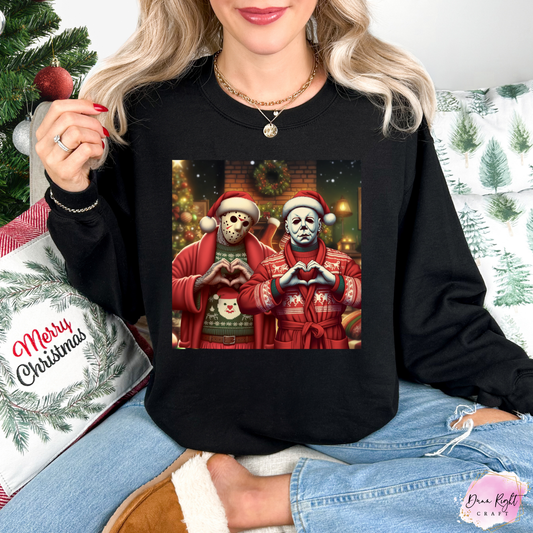 Horror Heart Hands Christmas Sweatshirt