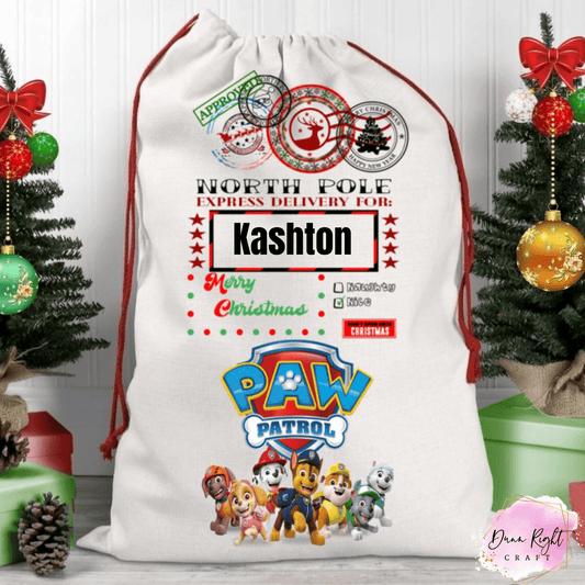 Paw Patrol North Pole Express Santa Sack